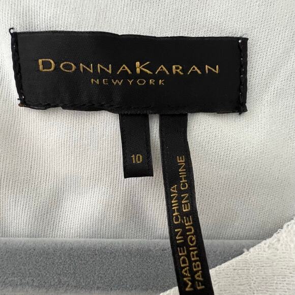Donna Karan New York Asymmetrical Hem White Dress Size 10 - Picture 8 of 10